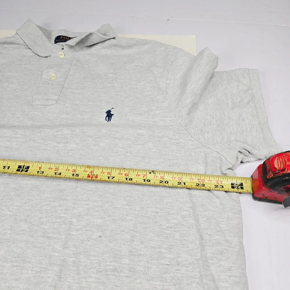 Polo Ralph Lauren Mens Classic Fit Light Gray Polo Shirt‎ XL